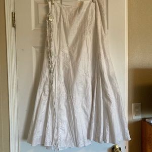 Tribal White Skirt Flared